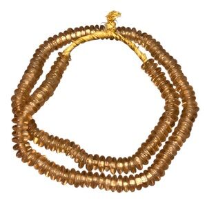 Recycled Glass Bead Necklace - Pink Amber Boho Style